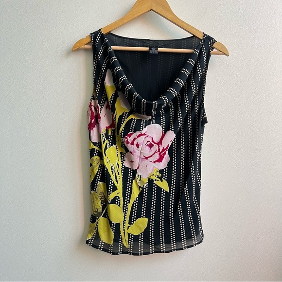 Vtg Y2K The Limited Blouse 100% SILK Draped bust Top Ruffle Flared Sleeves LG - Picture 2 of 6